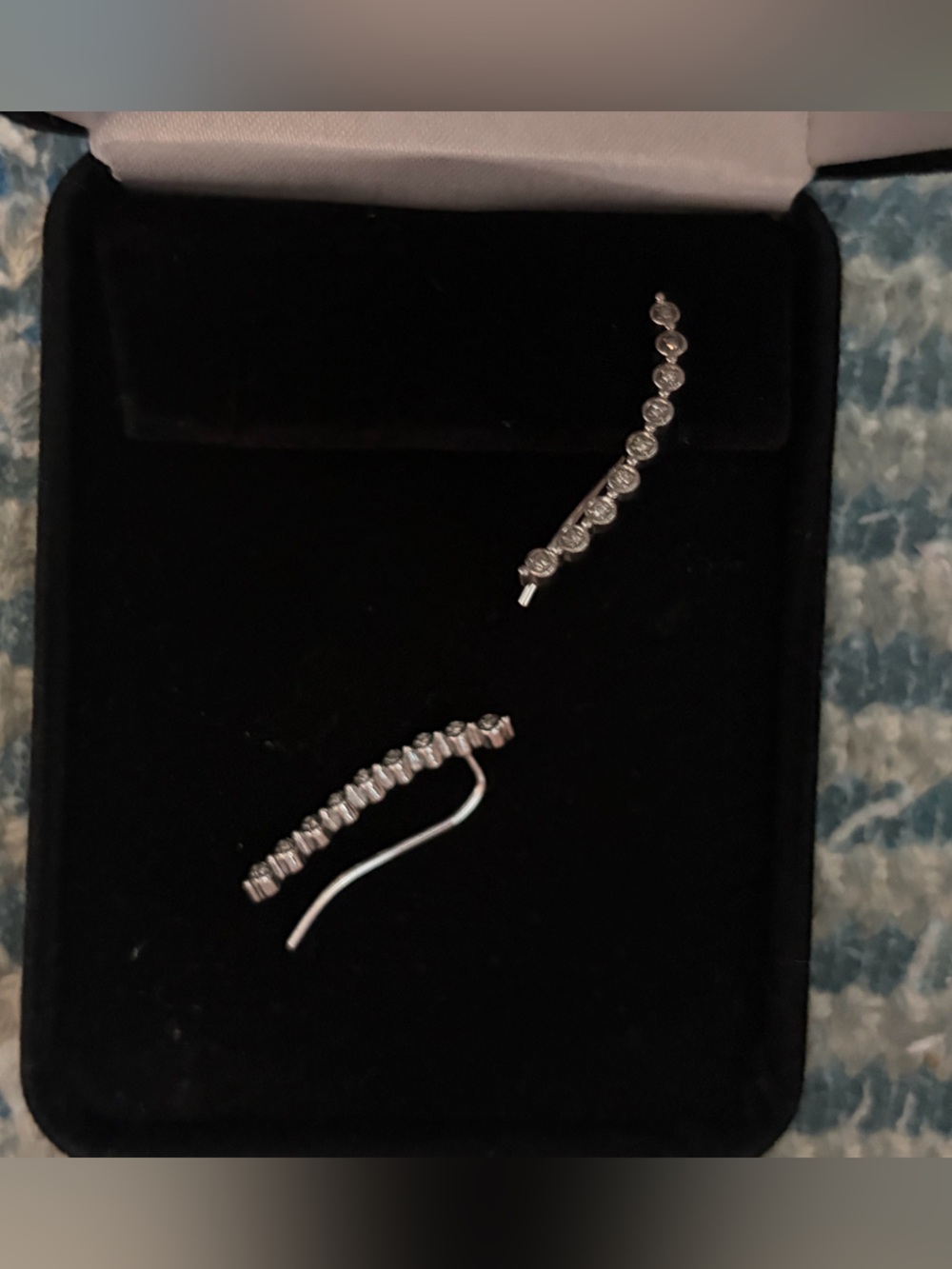 Kay Jewelers Silver Cubic Zirconia Ear Climbers - Picture 2 of 5